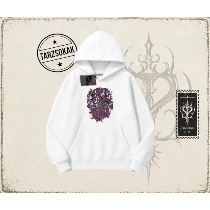 Unisex Money Temptation Oversize Unisex Kapşonlu Sweatshirt Beyaz
