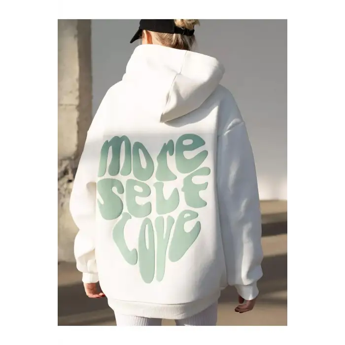 Unisex More Self Love Sweatshirt Beyaz