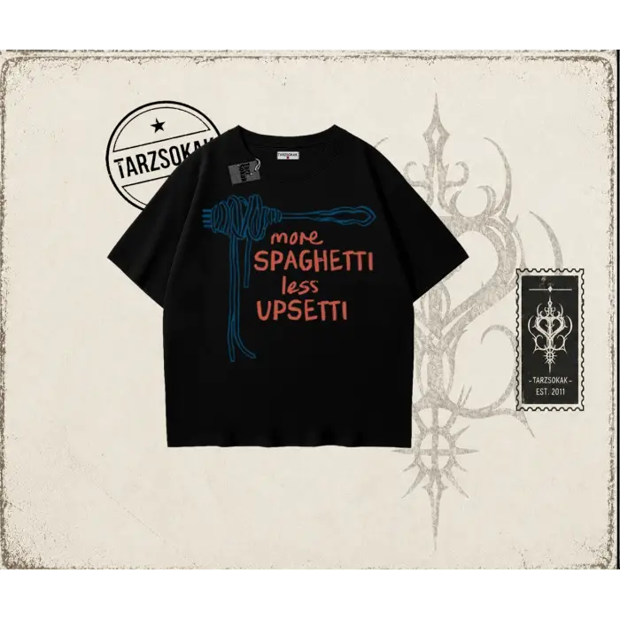 Unisex More Spaghetti Oversize Unisex Tişört Beyaz