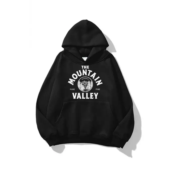 Unisex Mountain Valley Sweatshirt Siyah