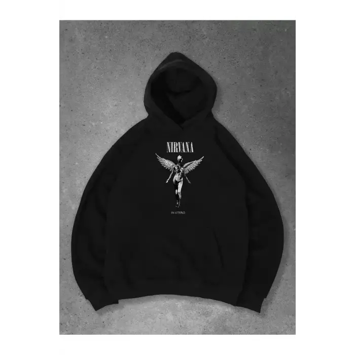 Unisex Nirvana in Utero Sweatshirt Siyah