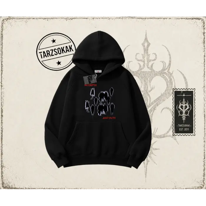 Unisex No Depth Oversize Unisex Kapşonlu Sweatshirt Beyaz