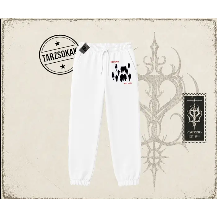 Unisex No Depth Unisex Jogger Eşofman Altı Beyaz