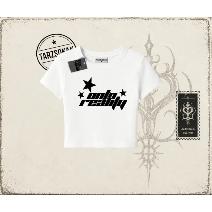 Unisex Onto Reality Kadın Baby Tee Beyaz