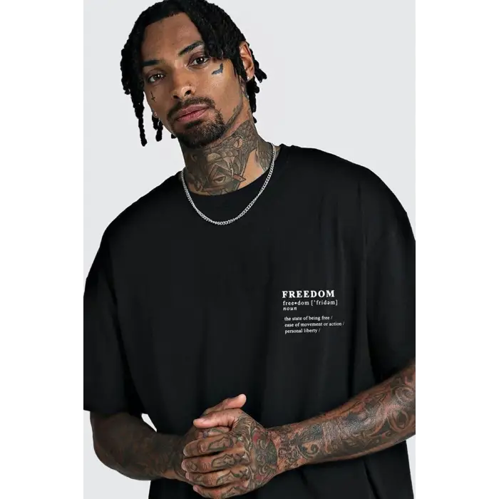 Unisex Örme Fredoom Basklı