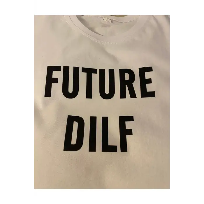 Unisex Oversize Erkek Future Dilf Yazılı Tshirt