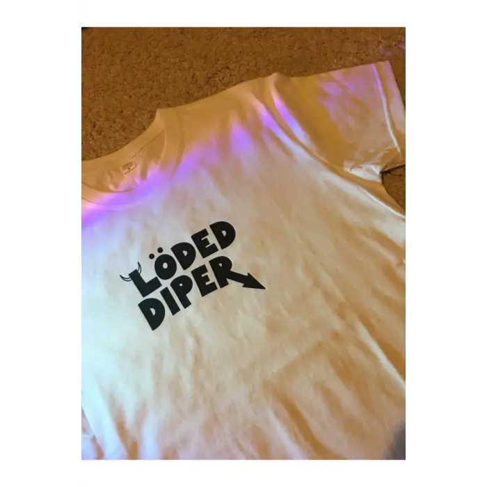 Unisex Oversize Löded Diper Tshirt