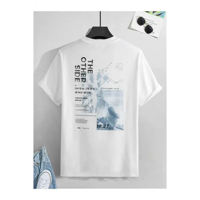 Unisex Oversize The Order Side Baskılı T-shirt