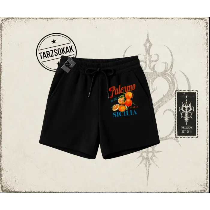 Unisex Palermo Sicilia Unisex Şort Beyaz