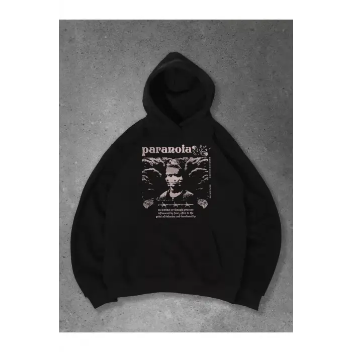 Unisex Paranoia Sweatshirt Siyah
