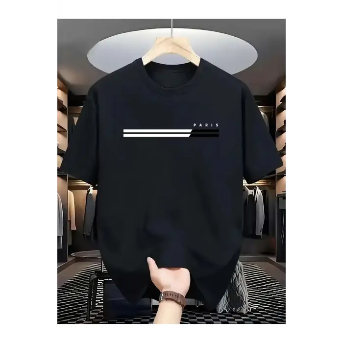 Unisex Paris Baskılı Oversize %100 Pamuk