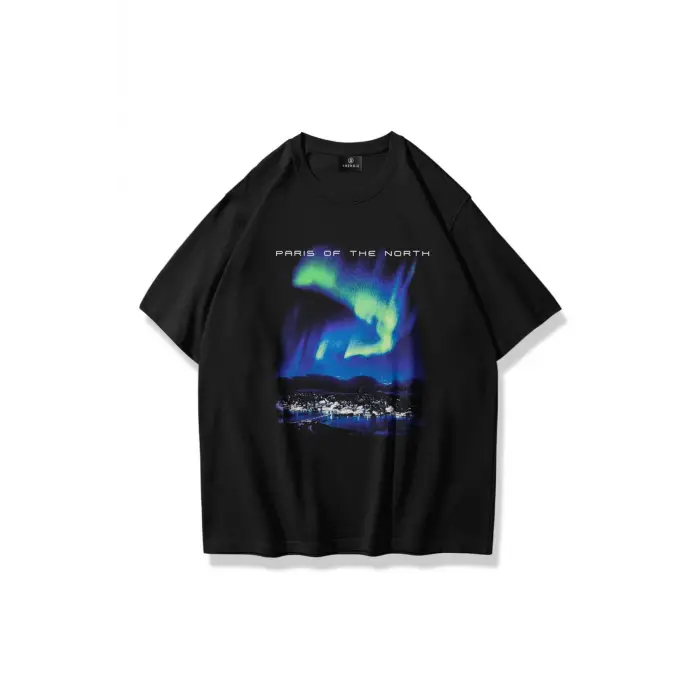 Unisex Paris Tshirt Siyah