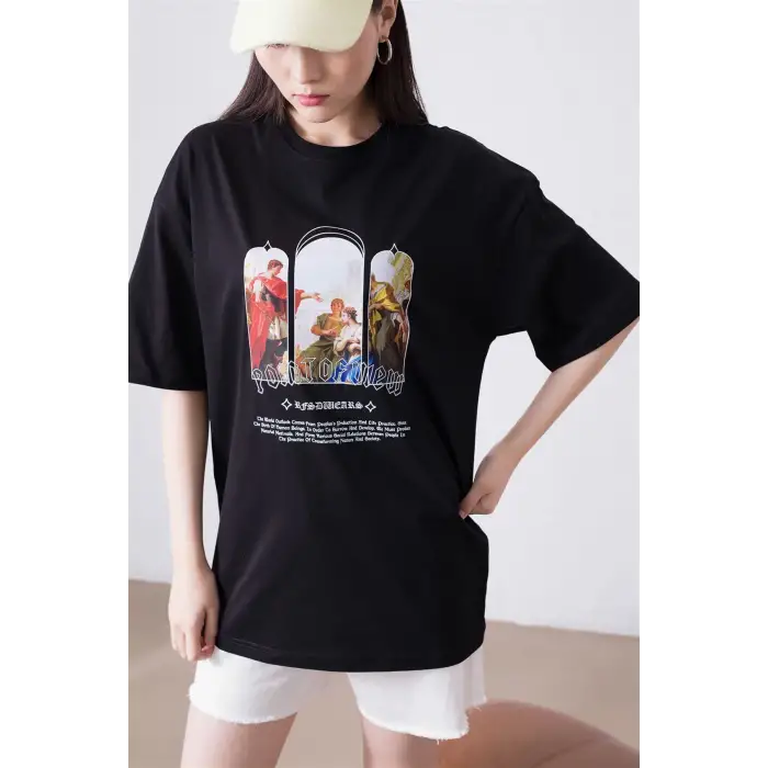 Unisex Point Of View Siyah Tshirt