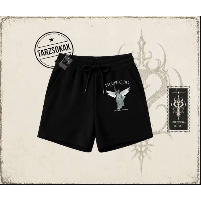 Unisex Praise God Unisex Şort Beyaz