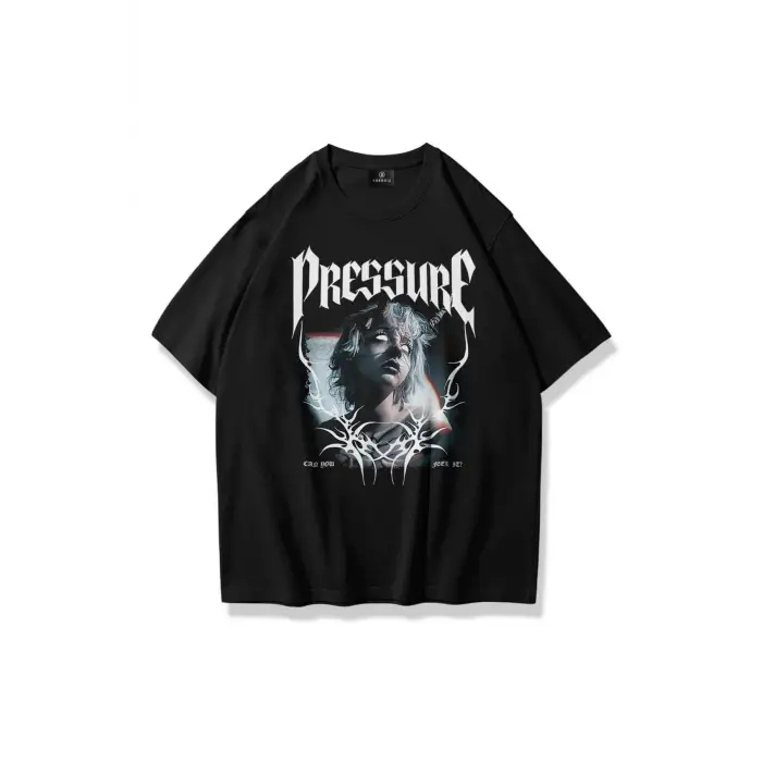 Unisex Pressure Tshirt Siyah