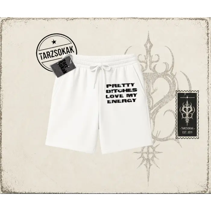 Unisex Pretty Unisex Şort Beyaz