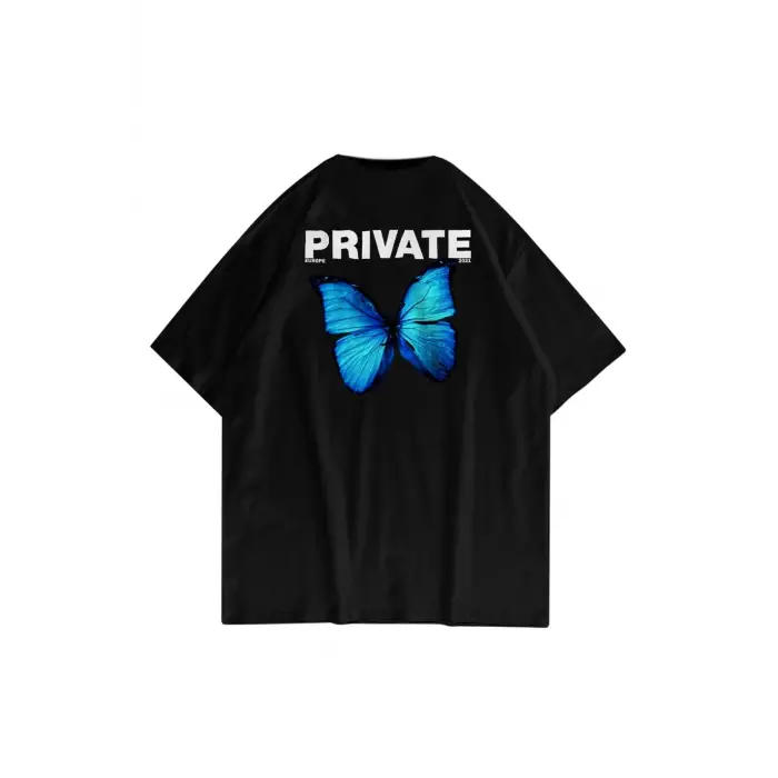 Unisex Private Siyah Tshirt