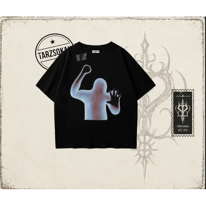 Unisex Psycho Oversize Unisex Tişört Beyaz