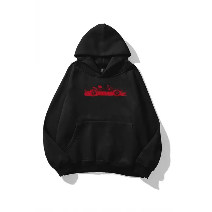 Unisex Red Cabrio Sweatshirt Siyah