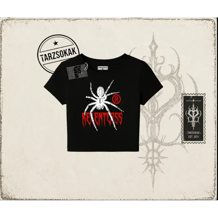 Unisex Relentless Kadın Baby Tee Beyaz