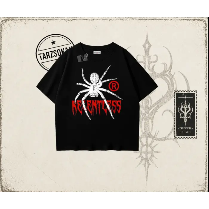 Unisex Relentless Oversize Unisex Tişört Beyaz