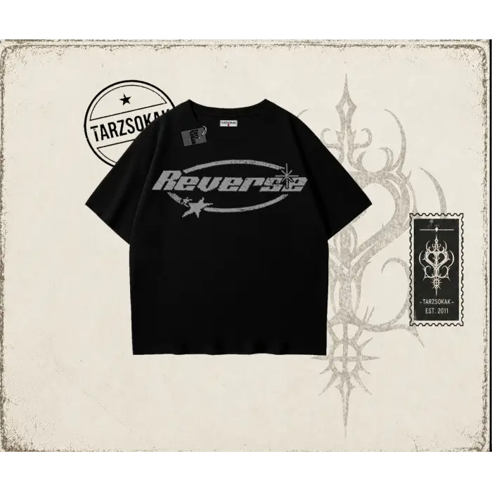 Unisex Reverse Oversize Unisex Tişört Beyaz
