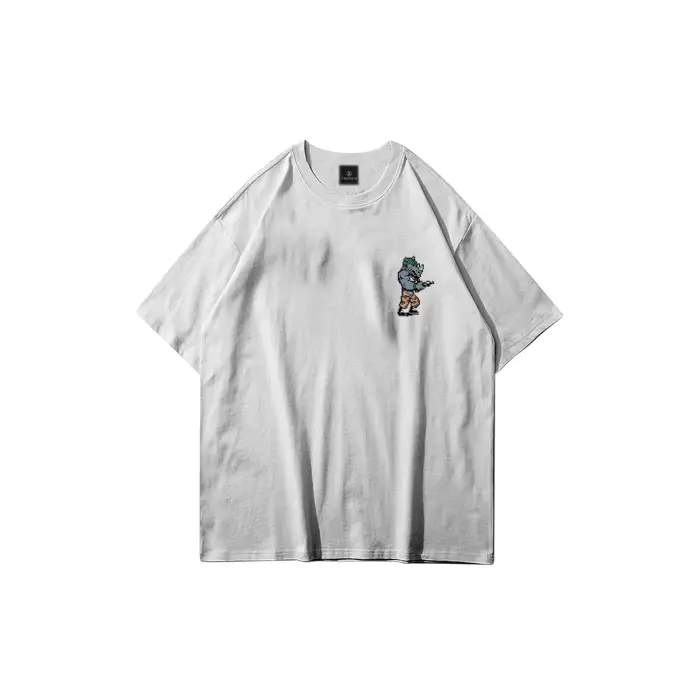 Unisex Rocksteady Ninja Turtles Beyaz Tshirt
