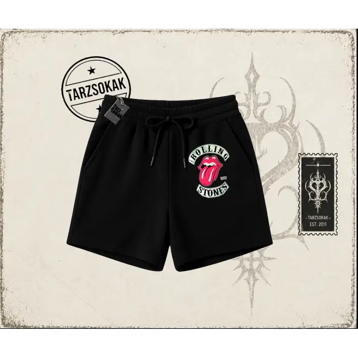 Unisex Rolling Stones 1978 Unisex Şort Beyaz