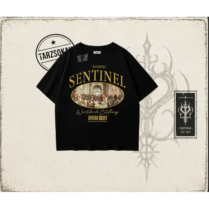 Unisex Sentinel Oversize Unisex Tişört Beyaz