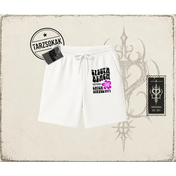 Unisex Siesta Beach Unisex Şort Beyaz