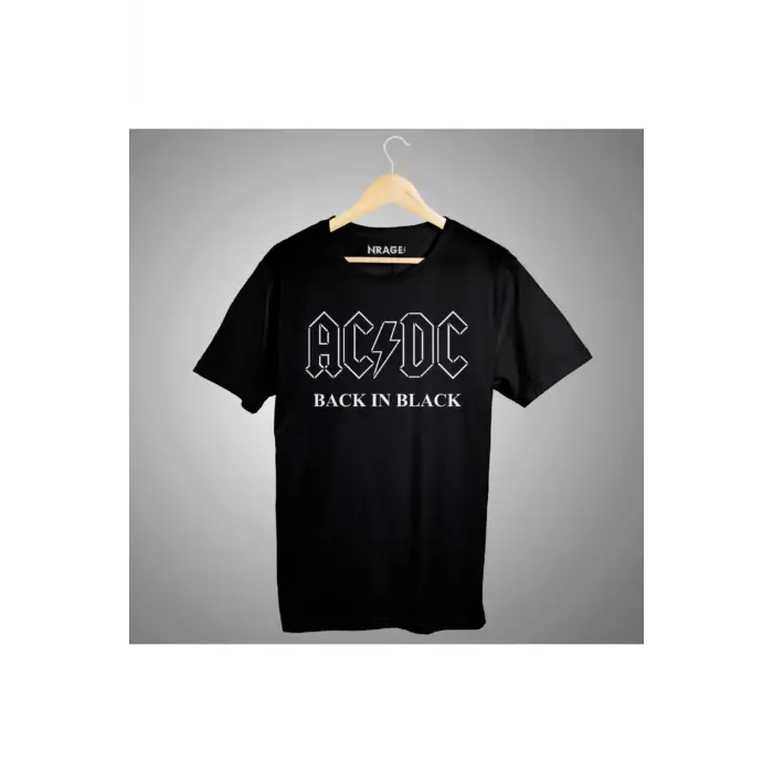 Unisex Siyah Acdc Back In Black Tişört