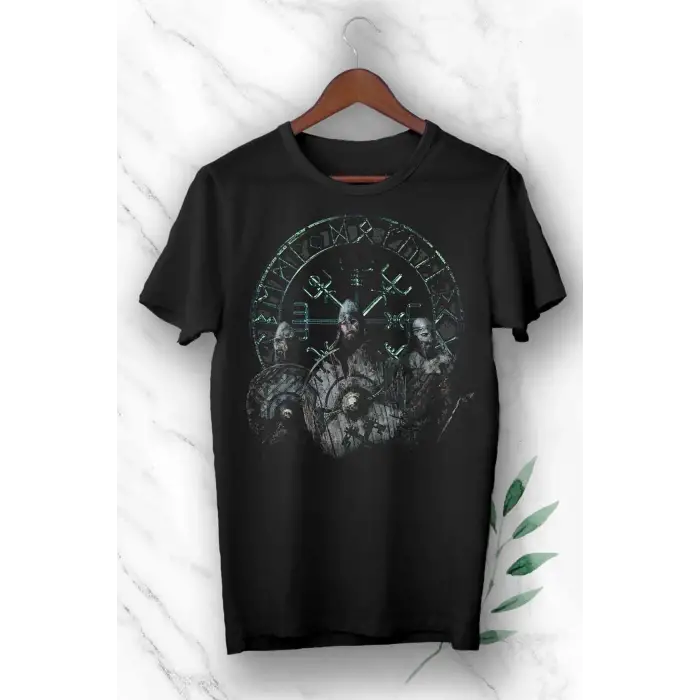 Unısex Siyah Baskılı T-Shirt