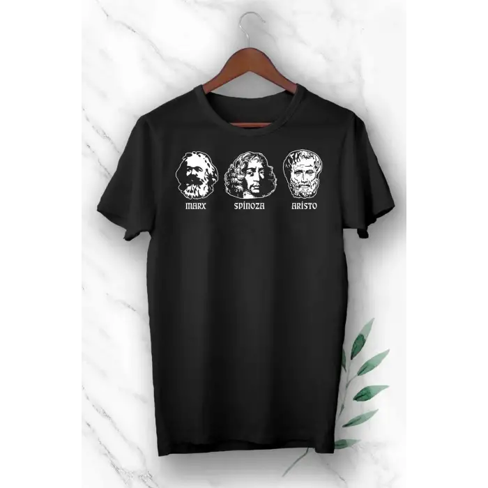 Unısex Siyah Baskılı T-Shirt