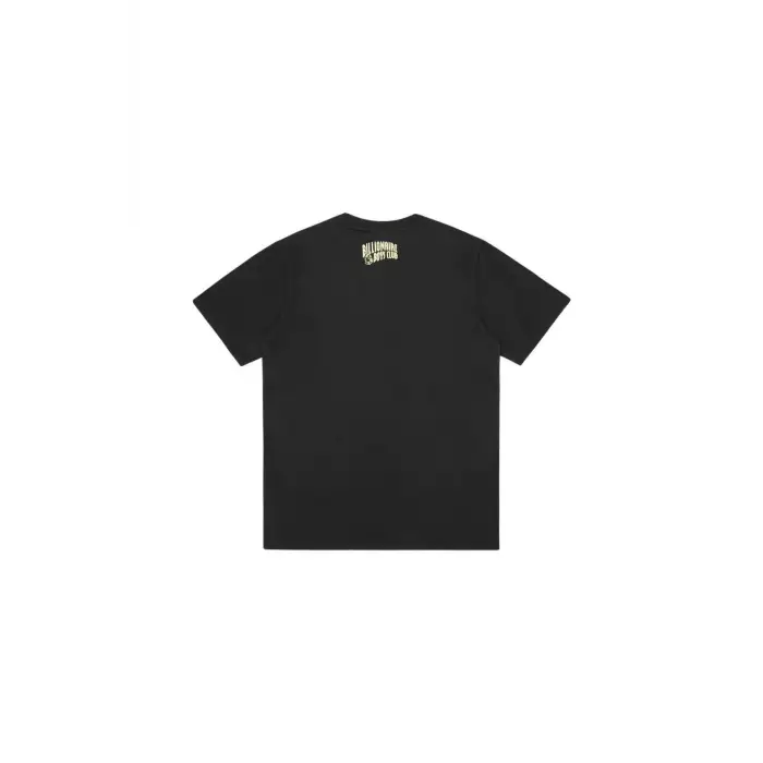 Unisex Siyah Bıllıonarıe Baskılı Bisiklet Yaka Tshirt