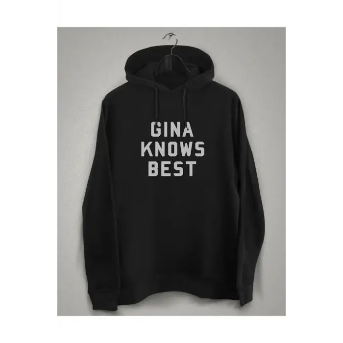 Unisex Siyah Brooklyn Nine- Nine Gına Knows Best Baskılı Sweatshirt