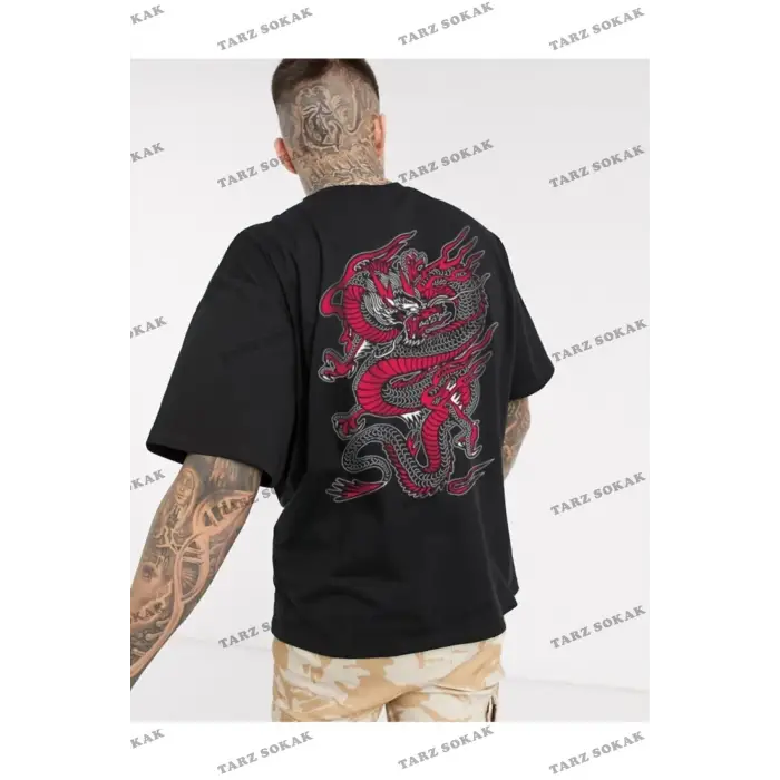 Unisex Siyah Chinesebox Oversize