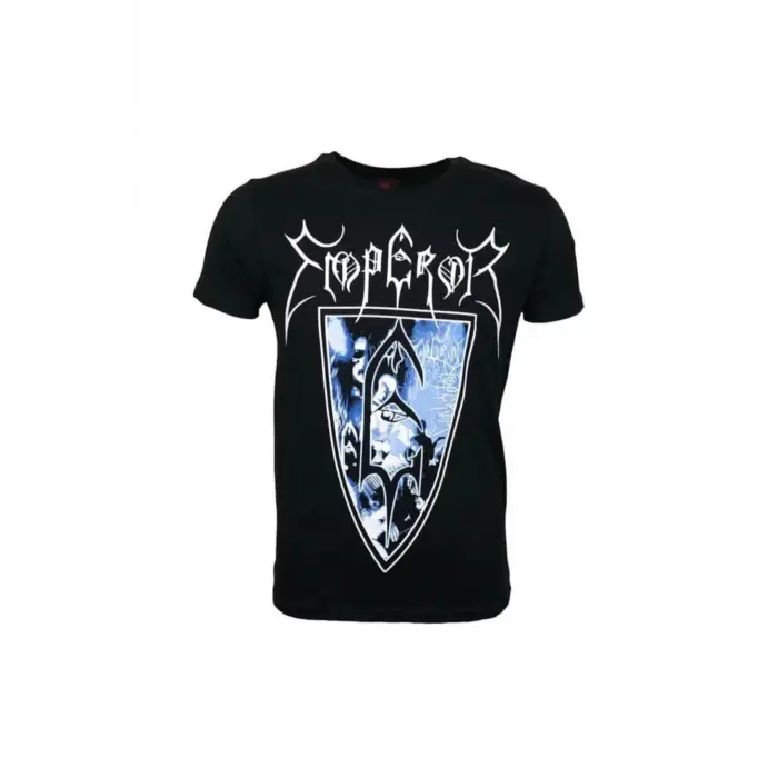 Unisex Siyah Emperor Logo Baskılı Tişört