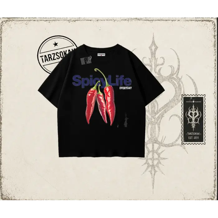 Unisex Spicylife Oversize Unisex Tişört Beyaz