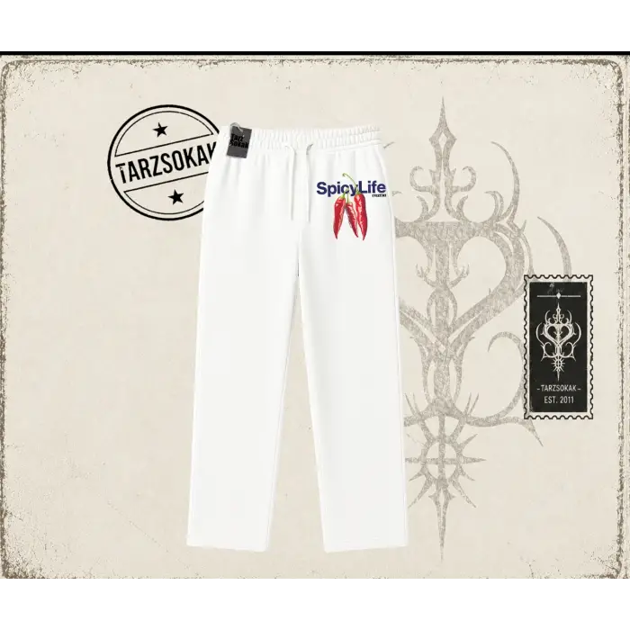 Unisex Spicylife Unisex Baggy Eşofman Altı Beyaz