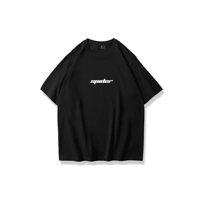 Unisex Spider Tshirt Siyah