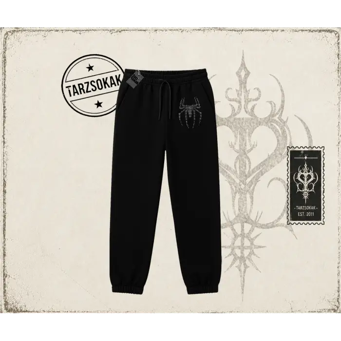 Unisex Spiderman Unisex Jogger Eşofman Altı Beyaz