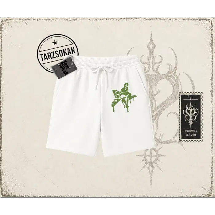 Unisex Star Sicken Unisex Şort Beyaz