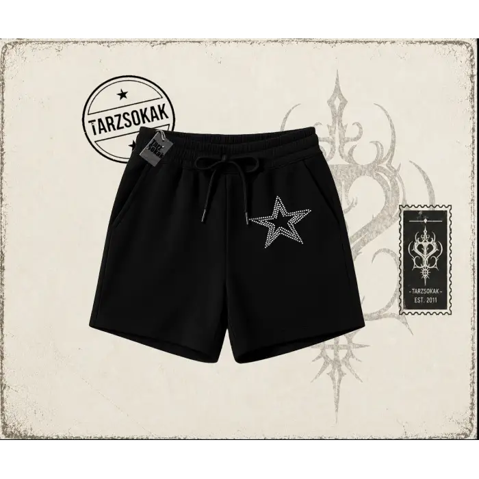 Unisex Star Stroke Unisex Şort Beyaz