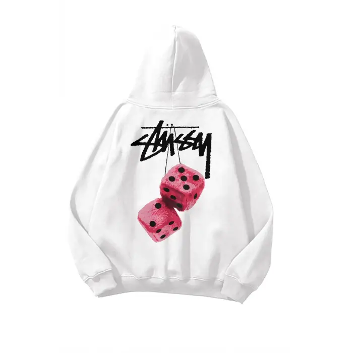 Unisex Stüssy Zar Sweatshirt Beyaz