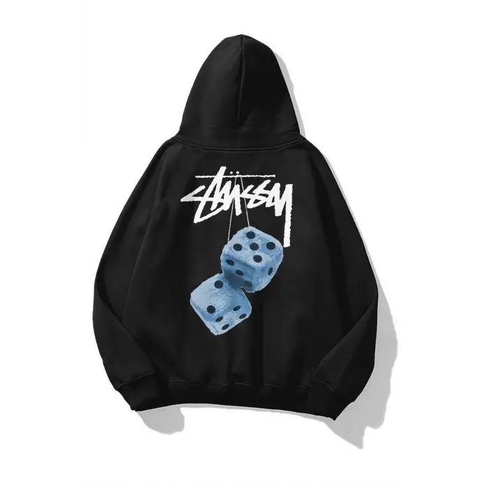 Unisex Stüssy Zar Sweatshirt Siyah