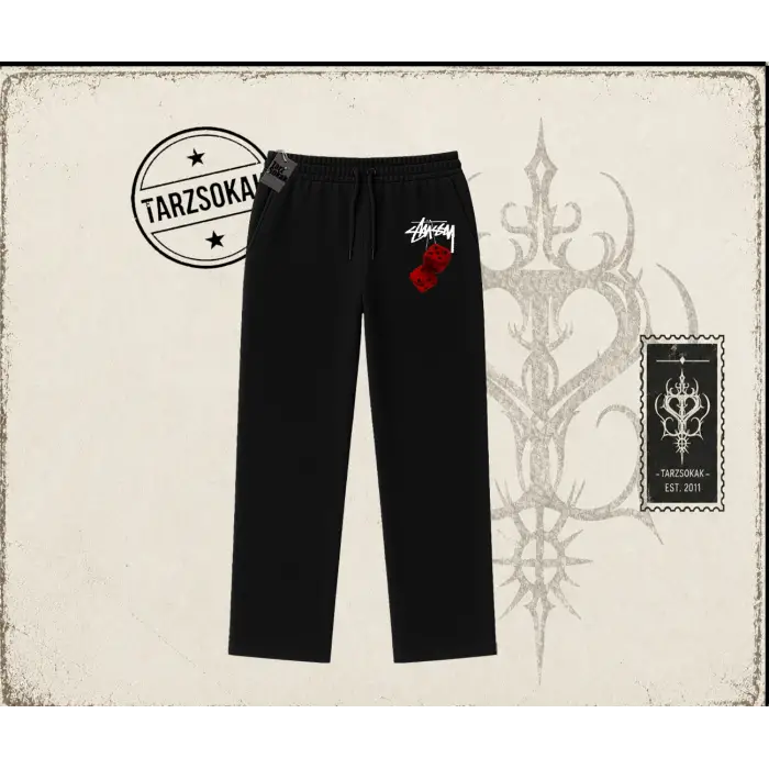 Unisex Stüssy Zar Unisex Baggy Eşofman Altı Beyaz