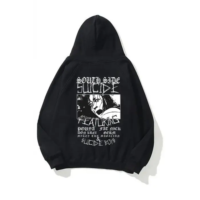 Unisex Suicideboys South Side Siyah Sweatshirt