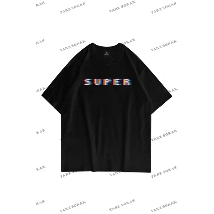 Unisex Super Pixel Siyah