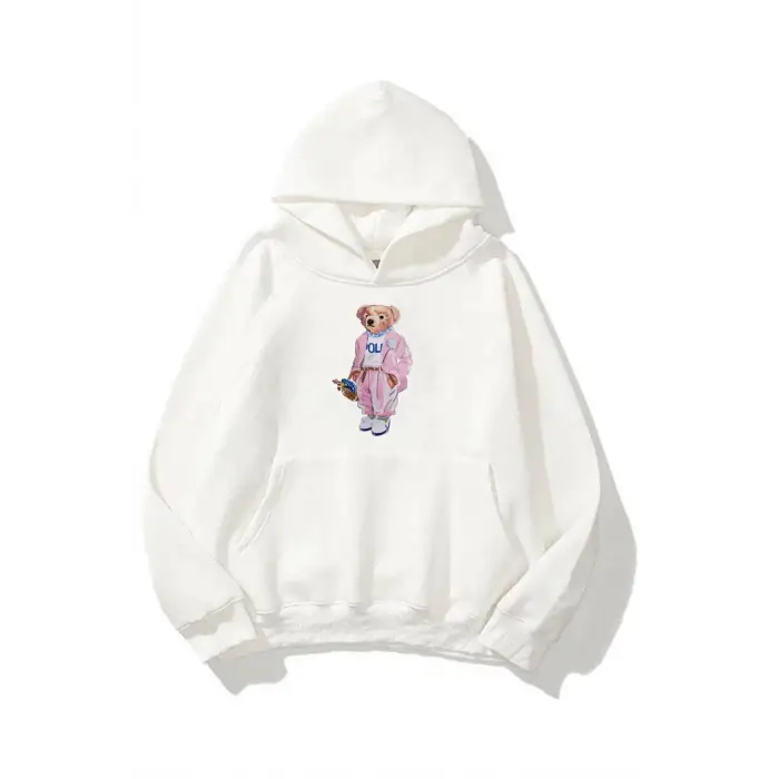 Unisex Teddy Beyaz Sweatshirt
