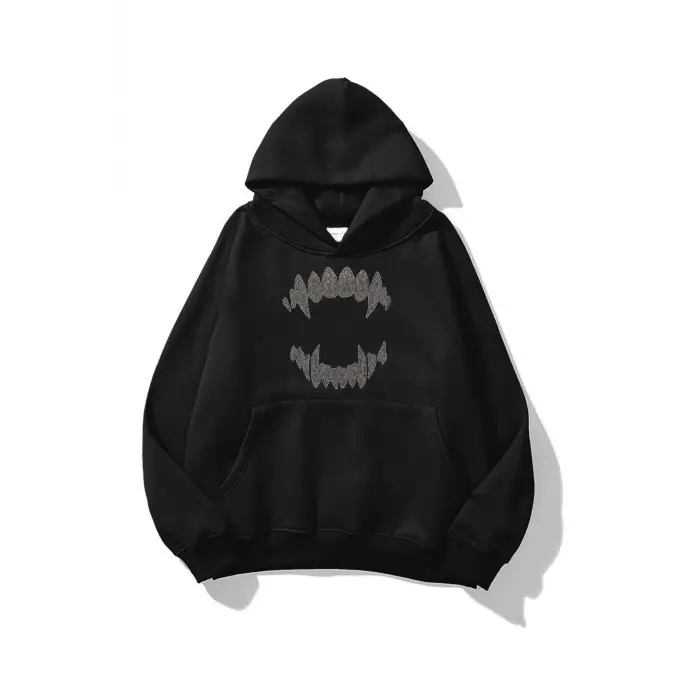 Unisex Teeth Sweatshirt Siyah